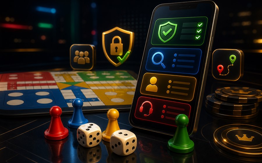 Ludo app checklist screen with safe review signals